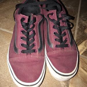 Maroon vans